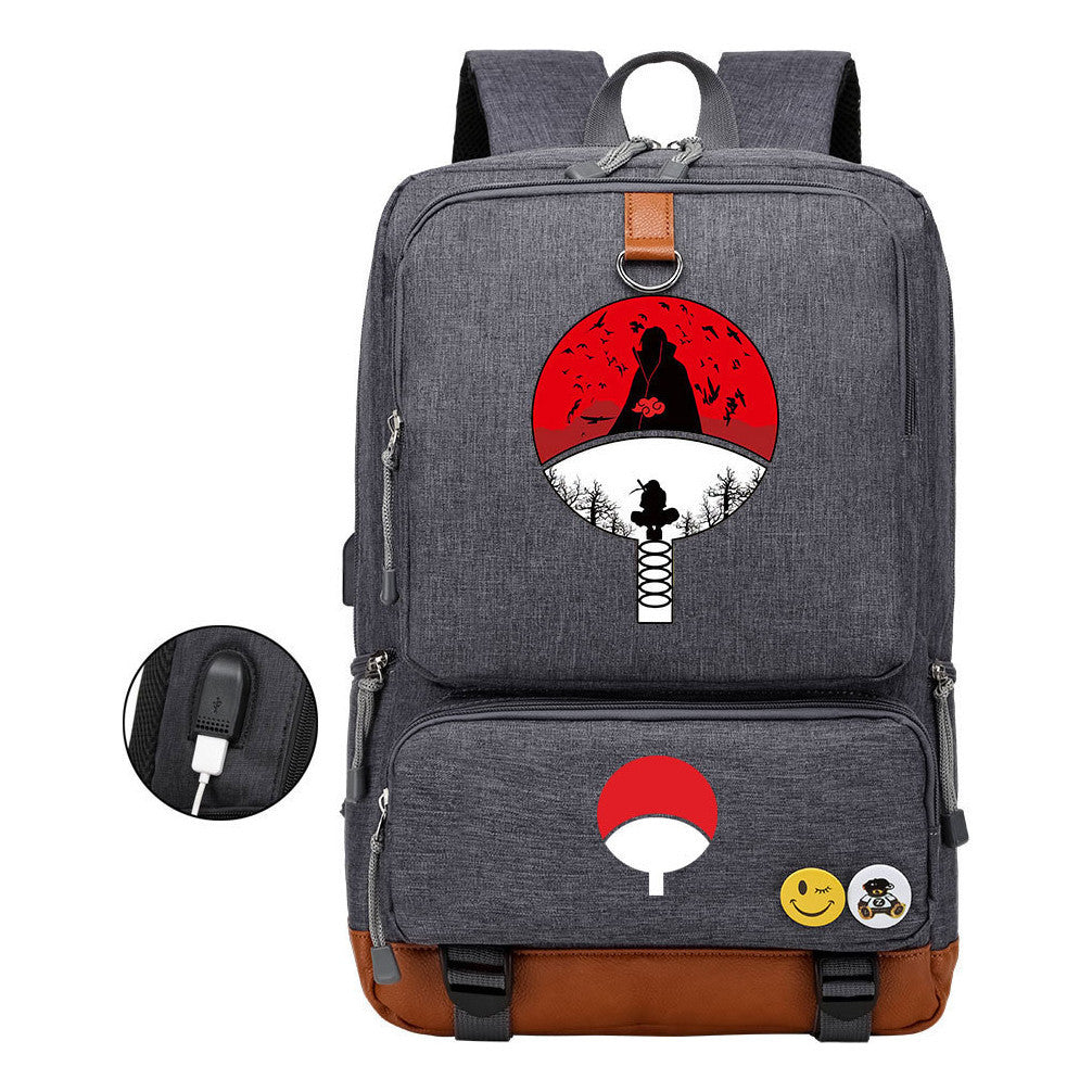 Printed Usb Youth Backpack For Men And Women's Leisure Travel Backpack