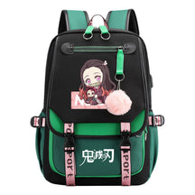 Cartoon Fashion Usb Youth School Bag For Boys And Girls Casual Ribbon Flip Backpack