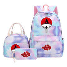 Naruto Teenage Student Girls School Bag Lunch Bag Three Piece Set Backpack Set