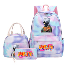 Naruto Student Girl Backpack Lunch Bag Three Piece Set Backpack Set