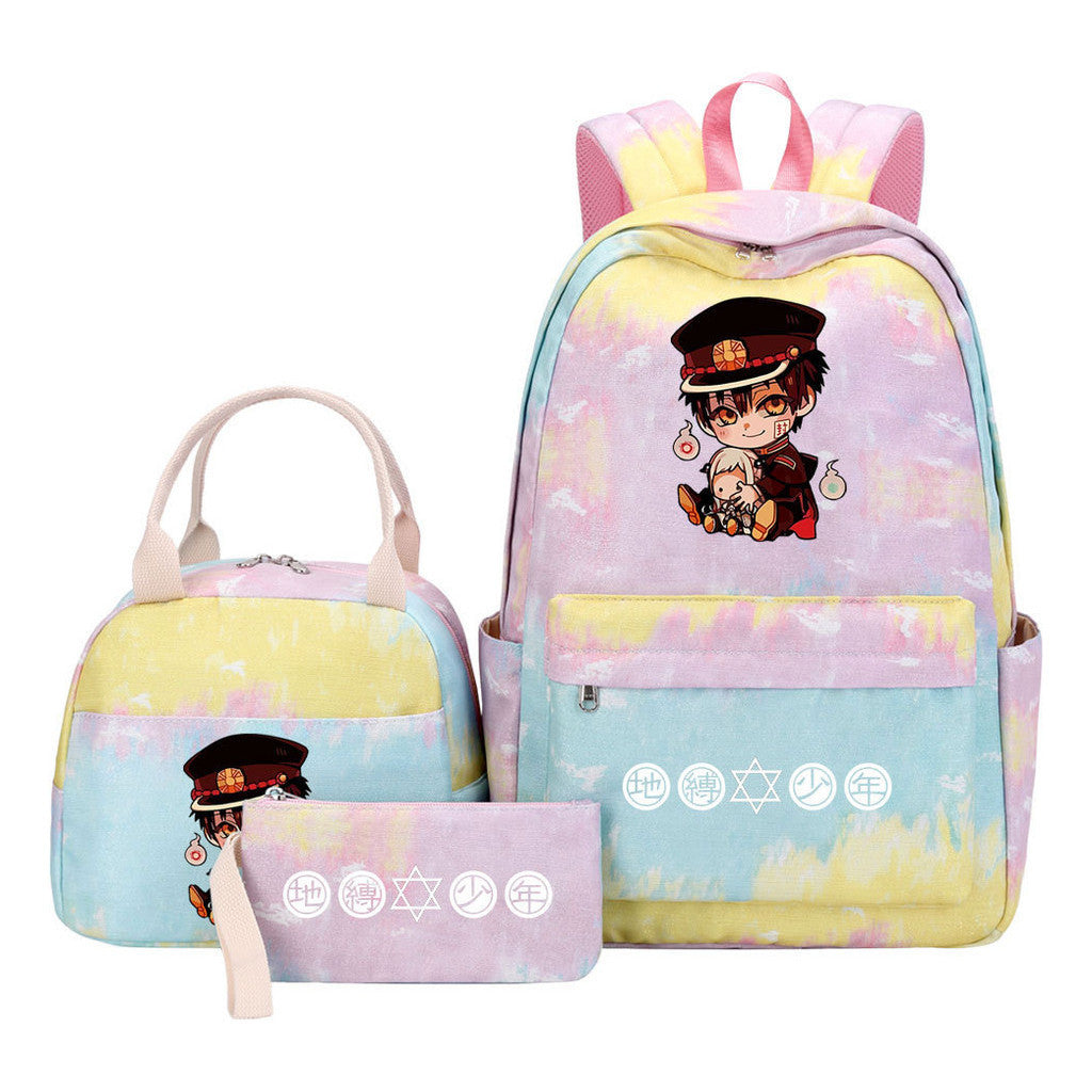 Teenage Student Girl Backpack Lunch Bag Three Piece Set Backpack Set