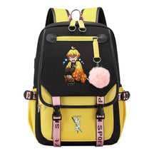 Cartoon Fashion Usb Youth Student School Bag Casual Ribbon Flip Backpack