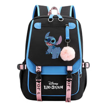 Interstellar Baby Stitch Usb Backpack With Casual Woven Strap Flip Back Backpack