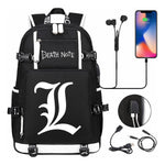 Death Note Usb Youth Student Backpack Leisure Travel Backpack