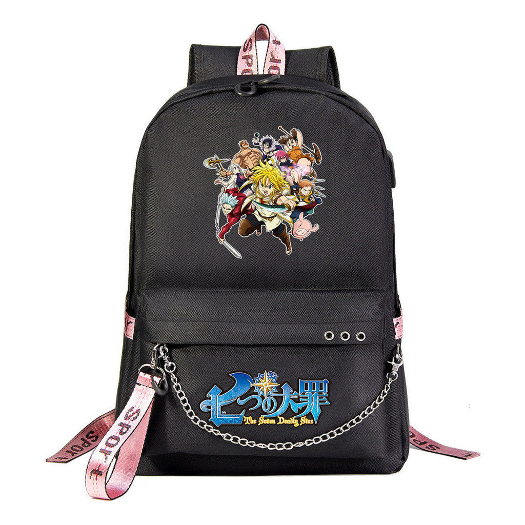 Usb Youth Student Backpack For Boys And Girls Leisure Travel Backpack