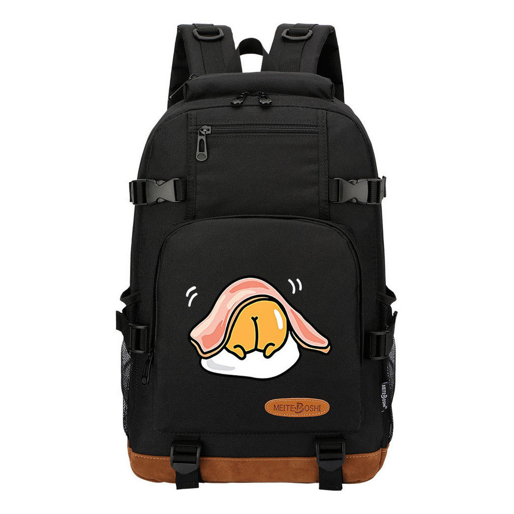 Lazy Teenage Student Backpack, Boys And Girls Backpack