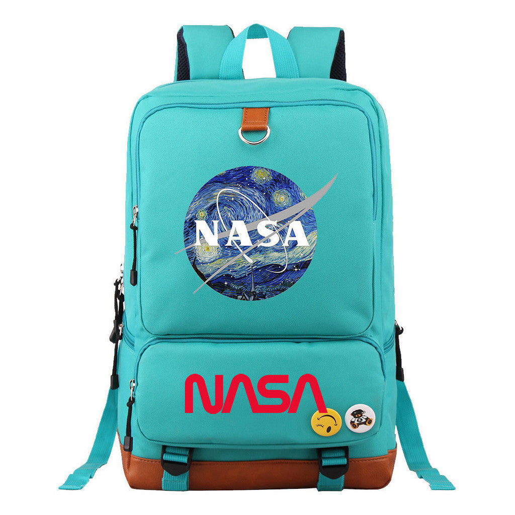 Nasa Fashion Printed Youth Student School Bag Large Capacity Travel Bag Men's And Women's Backpack