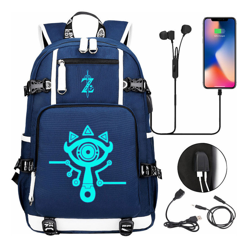 Legend Of Zelda Usb Youth Student Backpack For Men And Women's Leisure Travel Backpack