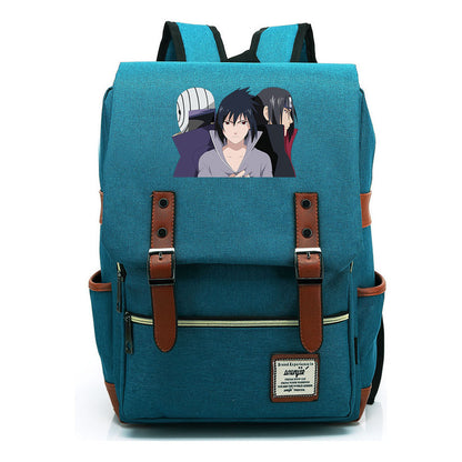 Naruto Printed Teenage Student Backpack, Casual Belt Buckle, Classic Backpack