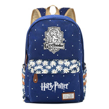 School Of Witchcraft And Wizardry Youth Student Backpack, Floral Canvas, Female Backpack