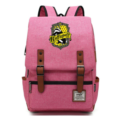 School Of Witchcraft And Wizardry Printed Teenage Student Backpack For Men And Women With Casual Belt Buckle Classic Backpack  43*29*13.5cm