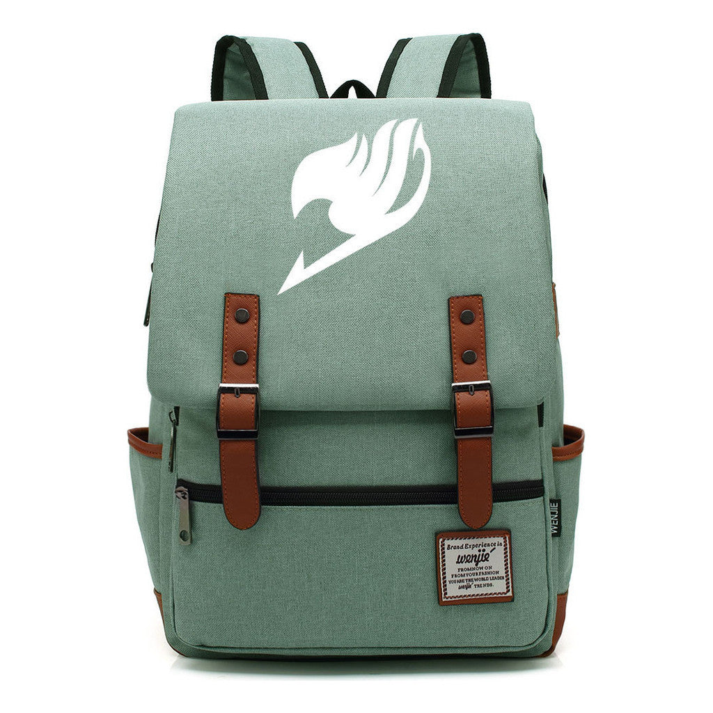 Printed Teenage Student Backpack For Men And Women With Casual Belt Buckle Classic Backpack