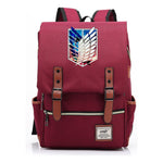 The Giant Of Manga Attack Printed Teenage Student Backpack For Men And Women With Casual Belt Buckle Classic Backpack  38*27*12.5cm