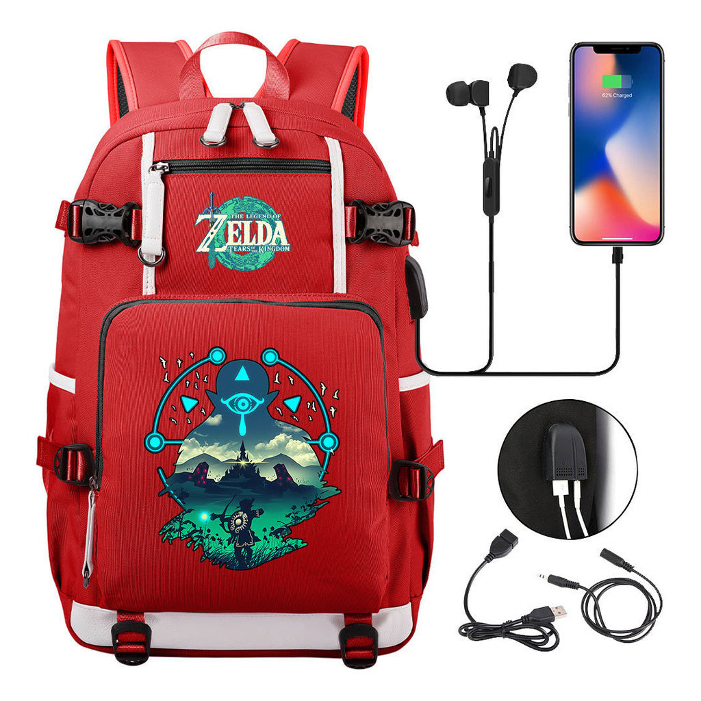 Printed Youth Student School Bag Large Capacity Leisure Travel Backpack