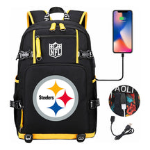 Rugby Team Printed Usb Youth Student Backpack, Leisure Travel Backpack