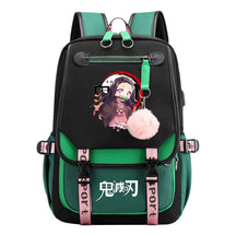 Cartoon Fashion Usb Student Backpack With Casual Woven Strap Flip Back Backpack