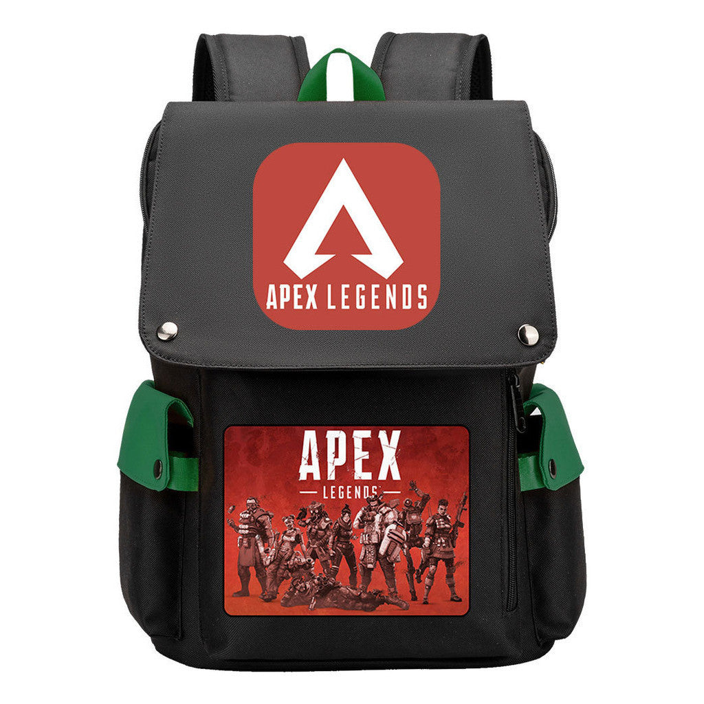 Apex Hero Print Usb Charging Cap Headpiece Student Backpack Leisure Backpack