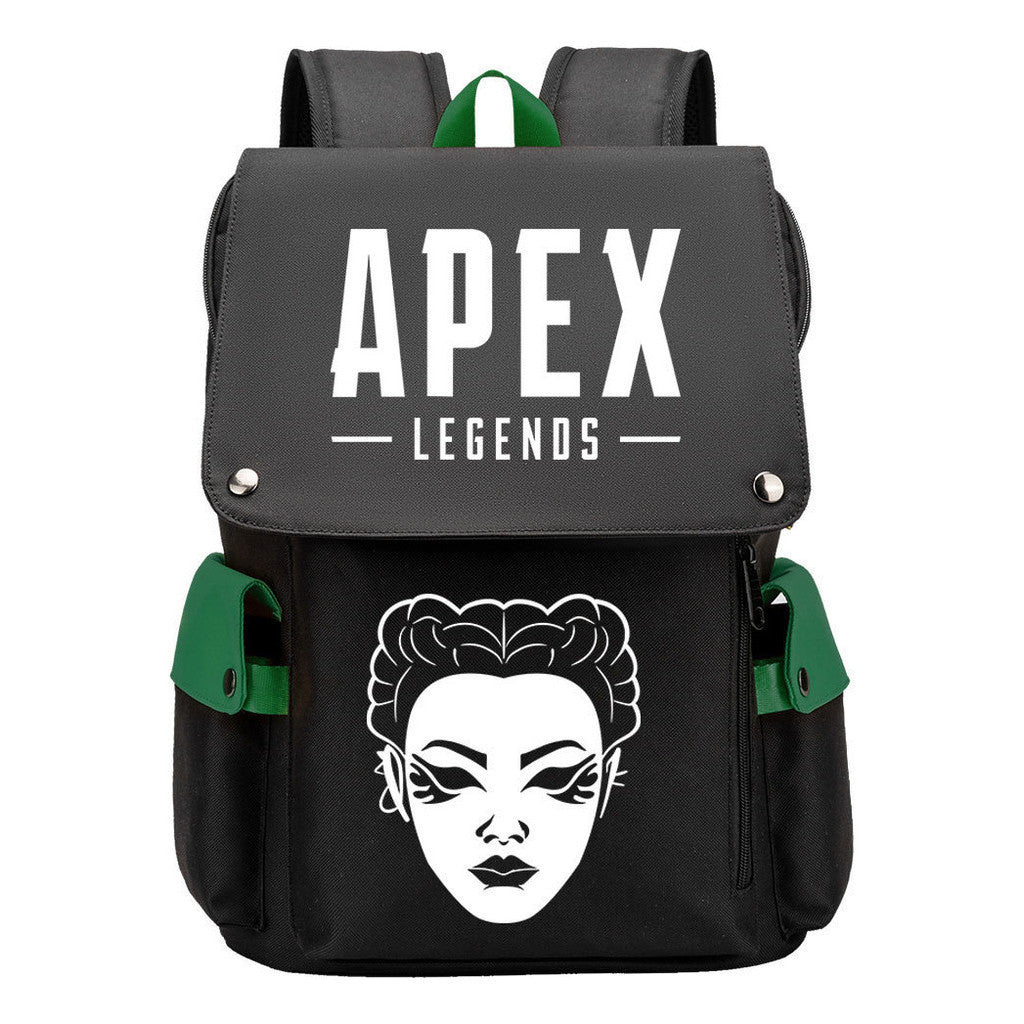 Apex Hero Print Usb Charging Head Youth School Bag Casual Backpack