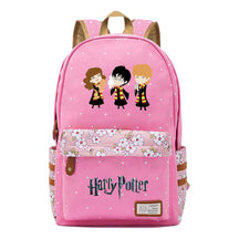 School Of Witchcraft And Wizardry Student Backpack With Floral Canvas Backpack