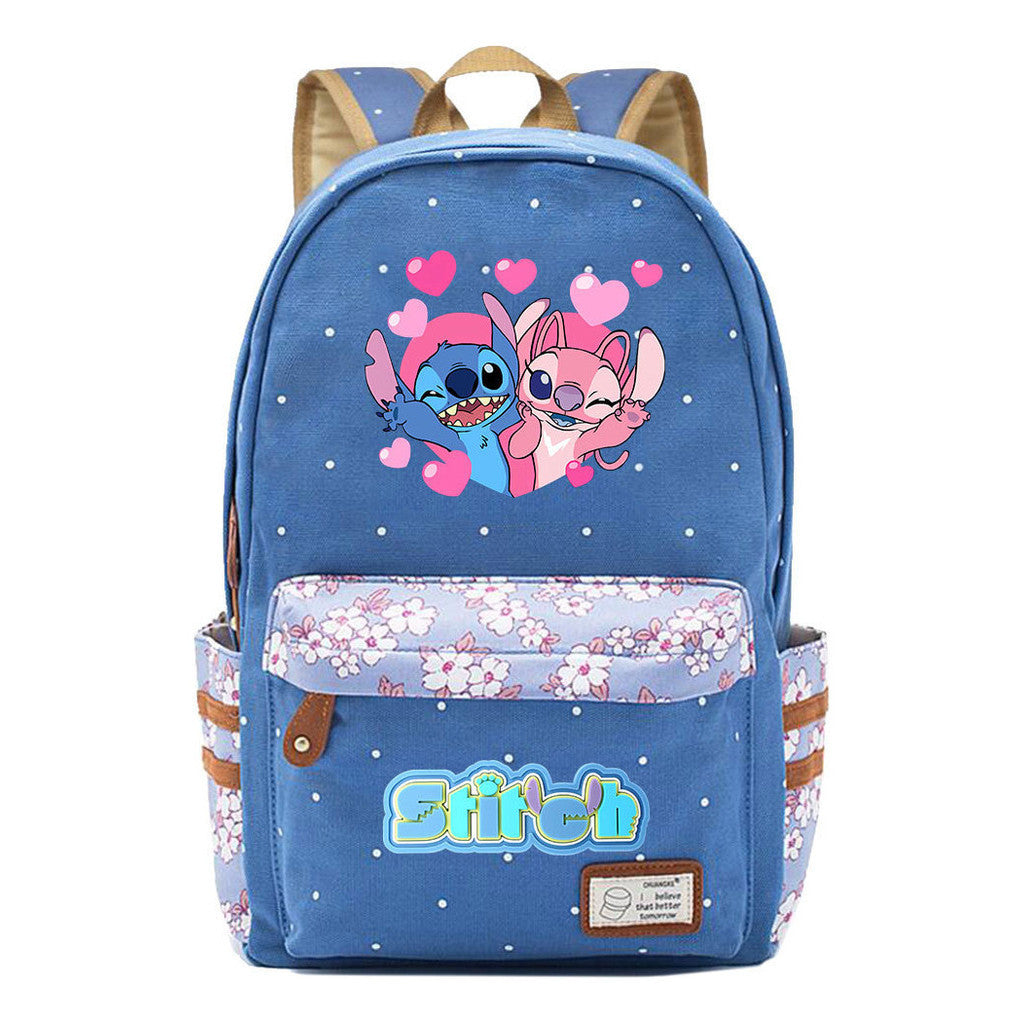 Japanese Anime Interstellar Baby Stitch Printed Youth Backpack Casual Backpack