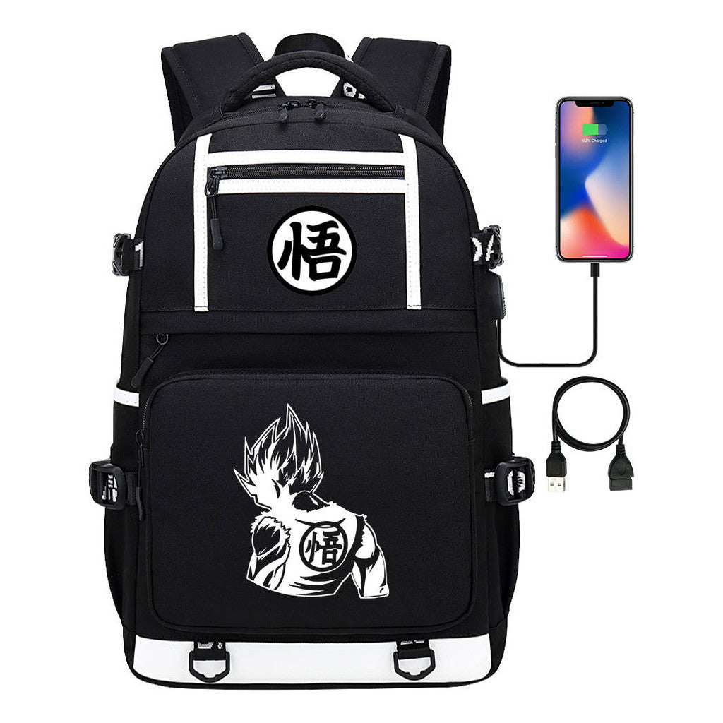 Manga Dragon Ball Usb Youth Student Backpack Men And Women, Backpack Leisure Travel