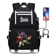 Legend Of Zelda Printed Usb Youth School Bag Backpack Leisure Travel Bag