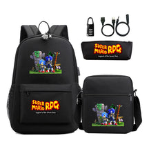 Usb Password Lock Youth Student Backpack Three Piece Set For Men And Women Backpacks