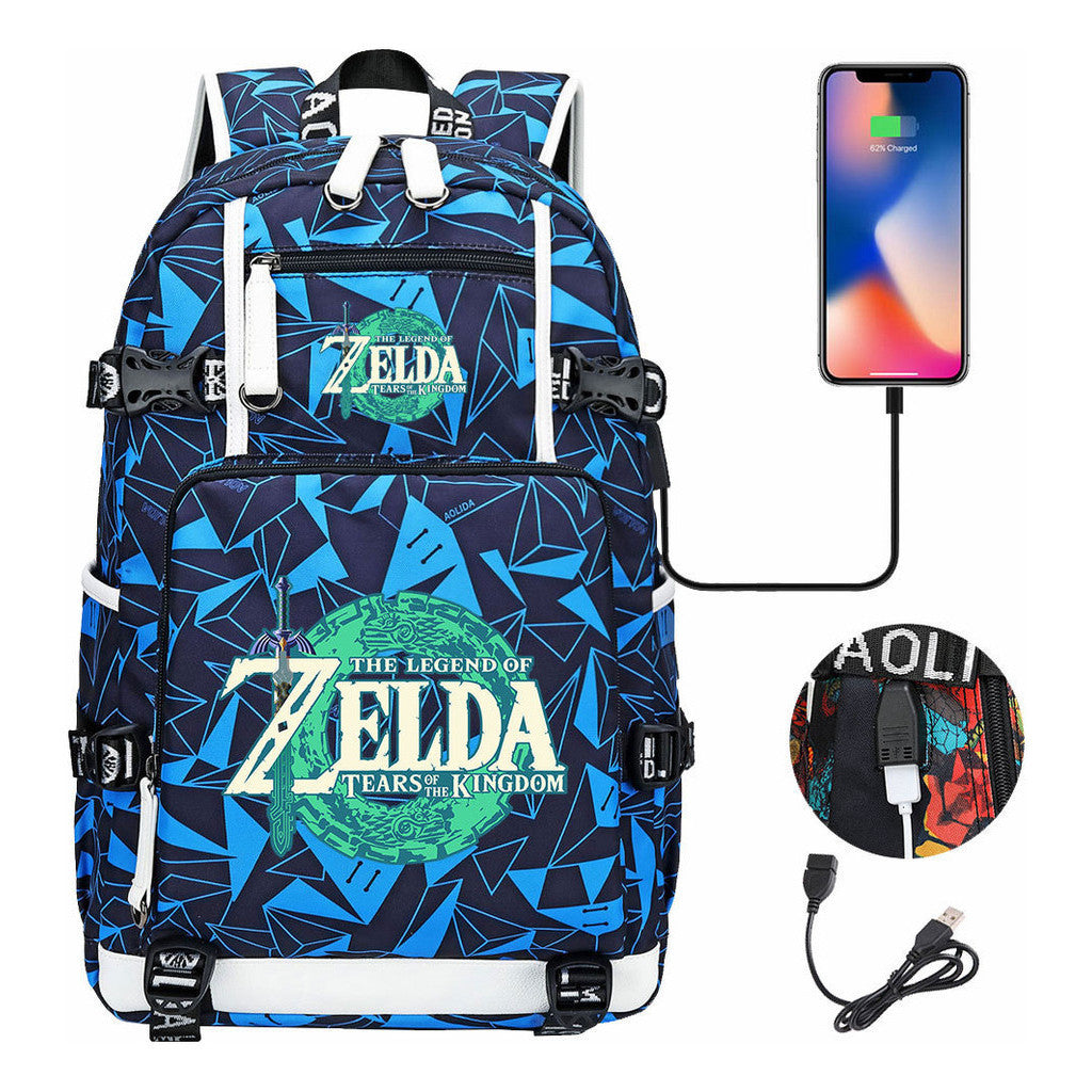 Printed Teenage Student Backpack For Men And Women's Leisure Travel Backpack