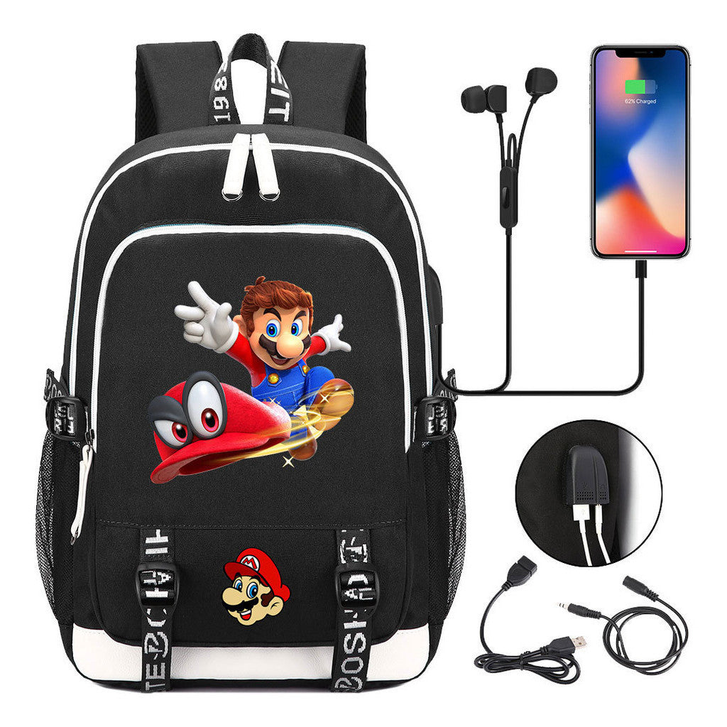 Usb Youth Student Backpack For Men And Women's Leisure Sports Backpack