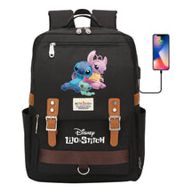 Anime Star Baby Stitch Printed Youth Student School Bag Casual Magnetic Buckle Backpack