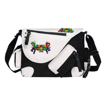 Super Mario Youth Student School Bag Canvas Shoulder Bag Casual Straddle Backpack
