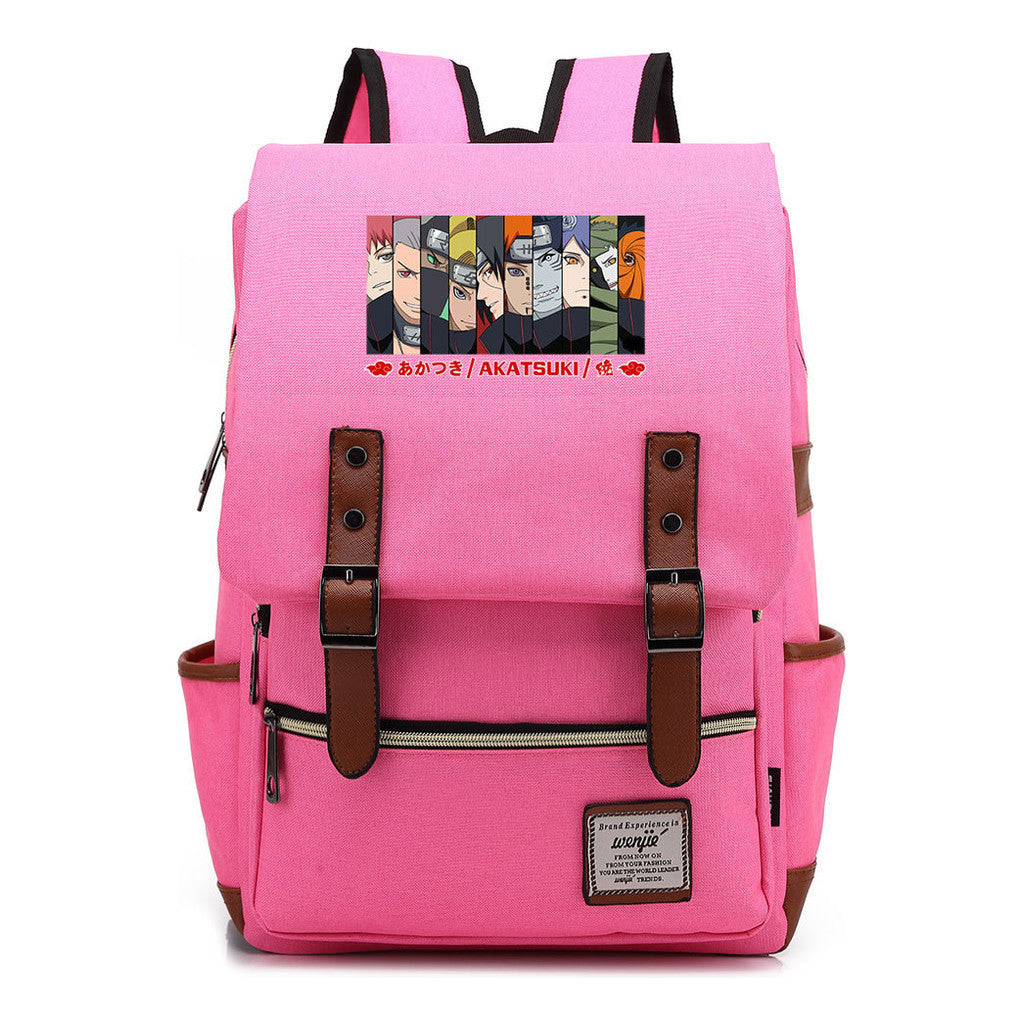 Naruto Printed Student Backpack Casual Belt Buckle Classic Backpack