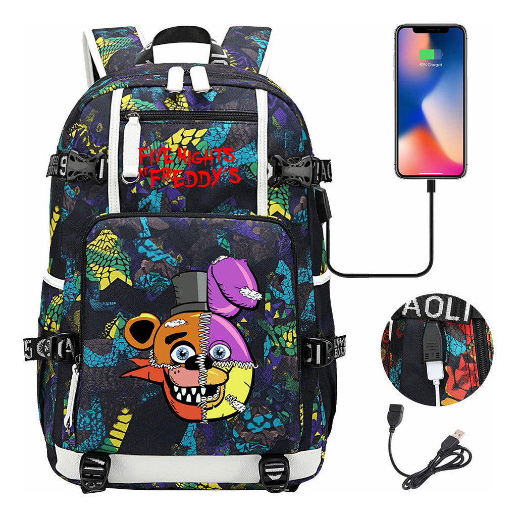 Toy Bear Game Peripheral Usb Youth Student Backpack For Men And Women's Leisure High-capacity Travel Backpack