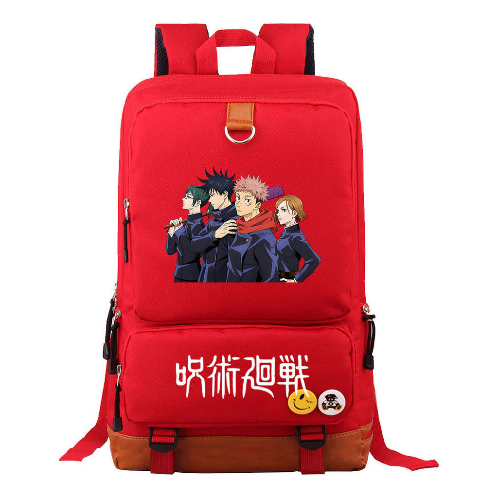 Cartoon Spell Back To War Schoolbags For Young Students And Backpacks For Men And Women.