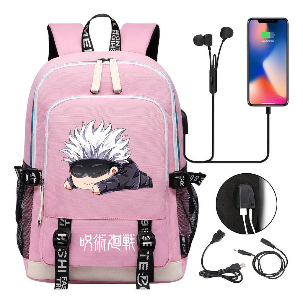 Youth Student Backpack Usb Men's And Women's Leisure Backpack