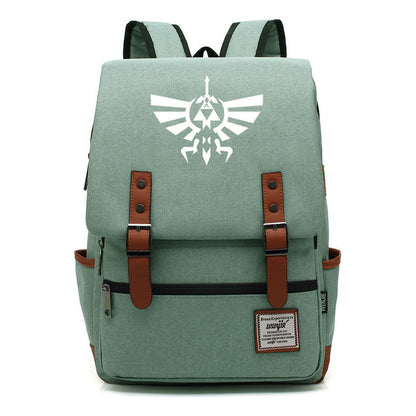 Game Zelda Printed Youth Student Backpack For Men And Women, Casual Belt Buckle, Classic Backpack