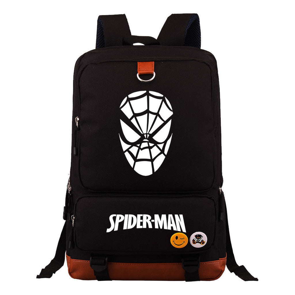 Superhero Printed Youth Student Backpack With Large Capacity Travel Bag, Men's And Women's Backpack