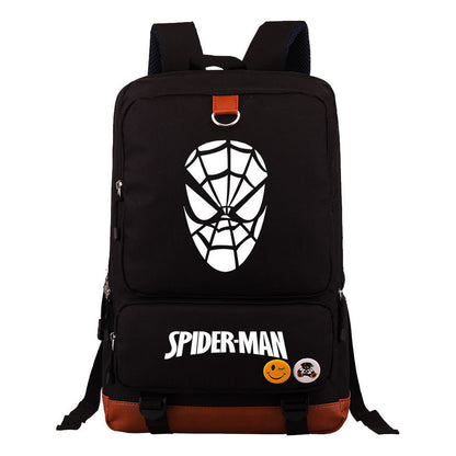 Superhero Printed Youth Student Backpack With Large Capacity Travel Bag, Men's And Women's Backpack