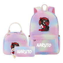Naruto Student Girl Backpack Lunch Bag Three Piece Set Backpack Set