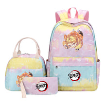 Cartoon Fashion Student Girls School Bag Lunch Bag Three Piece Set Backpack Set