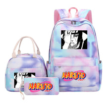 Naruto Teenage Student Girls School Bag Lunch Bag Three Piece Set Backpack Set