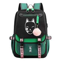 Cartoon Fashion Usb Youth Middle School Backpack For Boys And Girls Casual Woven Strap Flip Back Backpack