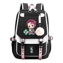 Cartoon Fashion Usb Student Backpack With Casual Woven Strap Flip Back Backpack