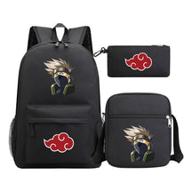 Anime Naruto Starry Sky Youth School Bag Three Piece Set For Boys And Girls Backpack Set