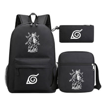 Anime Naruto Starry Sky Youth School Bag Three Piece Set For Men And Women Backpack Set
