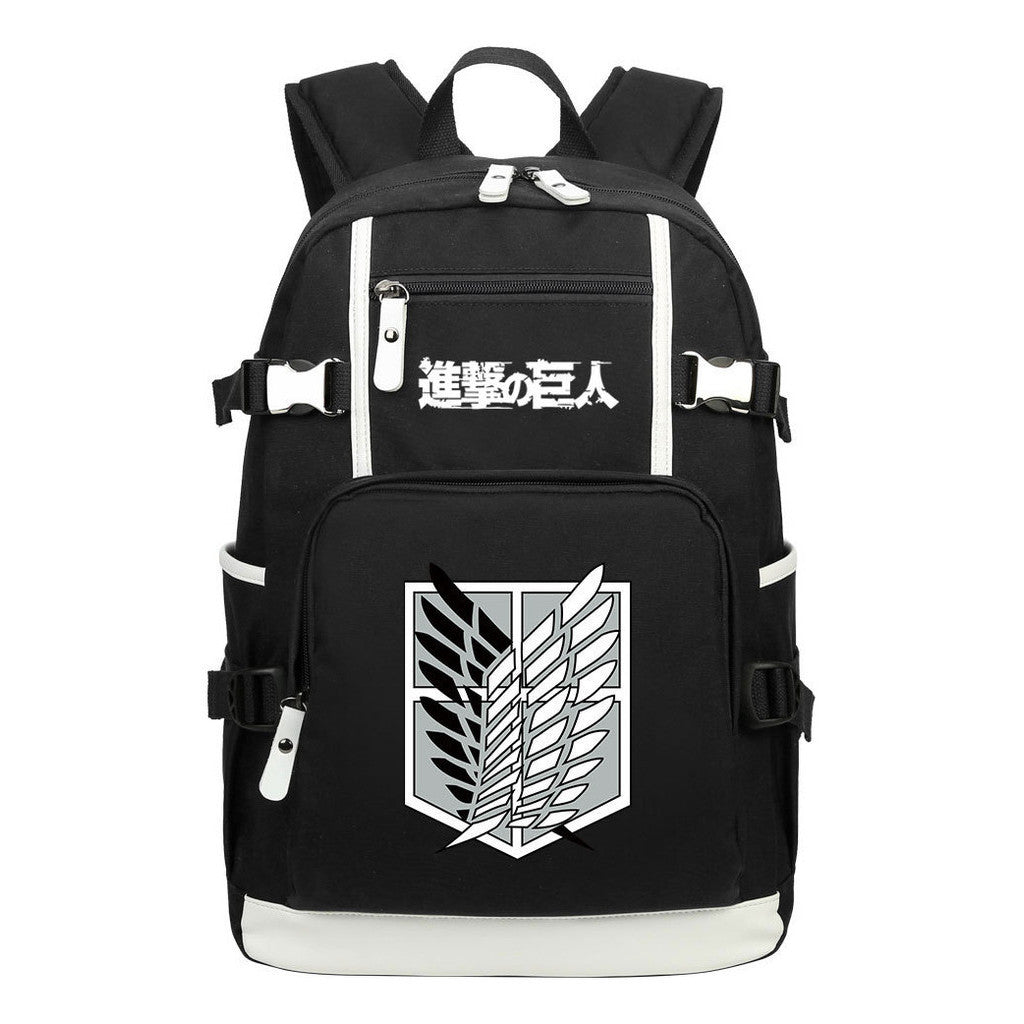 Giant Wings Of Cartoon And Anime Attack Youth Student Backpack, Leisure Travel Backpack
