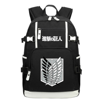 Giant Wings Of Cartoon And Anime Attack Youth Student Backpack, Leisure Travel Backpack