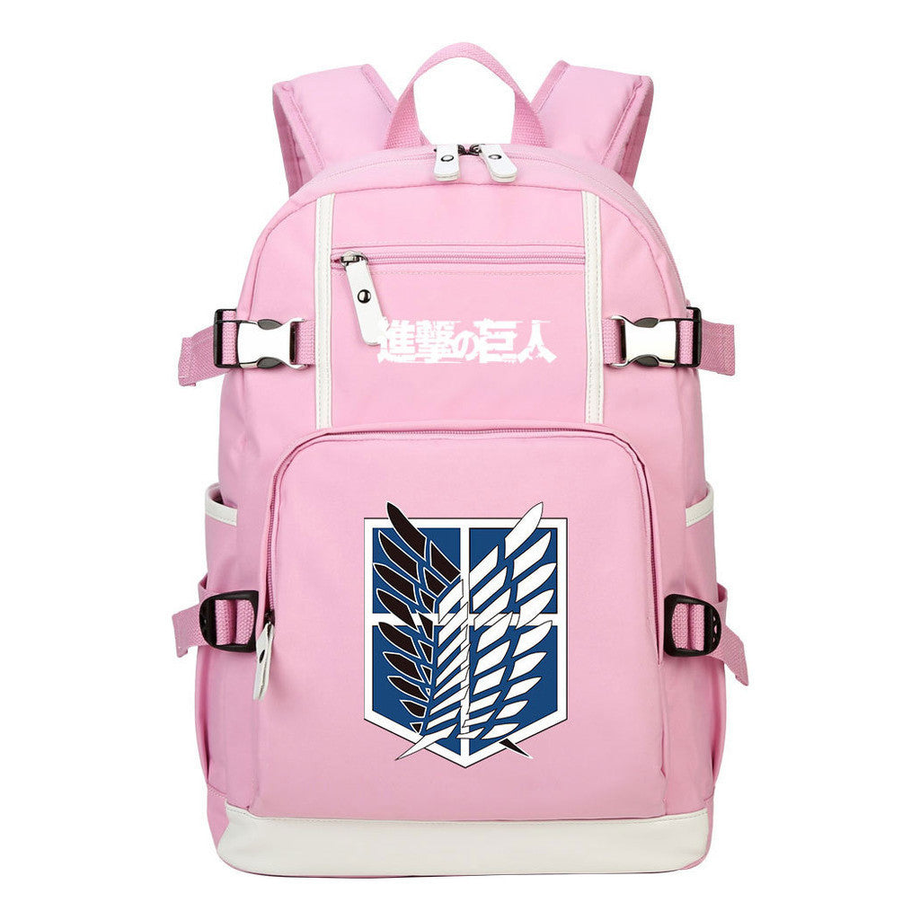 Giant Wings Of Anime Attack, Youth Student School Bag, Men's And Women's Backpack, Leisure Travel Backpack
