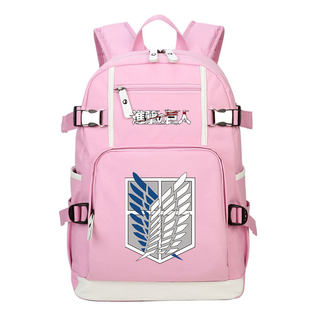 Giant Wings Of Cartoon And Anime Attack Student Backpacks, Men's And Women's Backpacks, Leisure Travel Backpacks