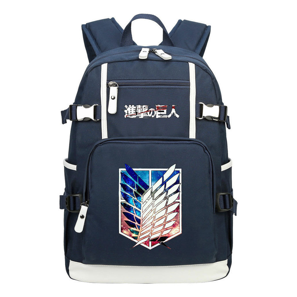 Giant Wings Of Cartoon And Anime Attack Student Backpacks, Men's And Women's Backpacks, Leisure Travel Backpacks